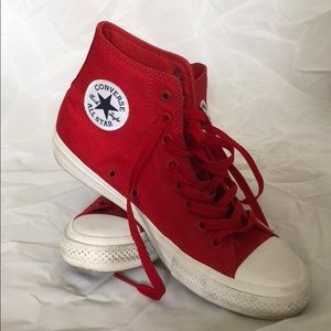 Red Converse Chuck Taylor 2 high tops